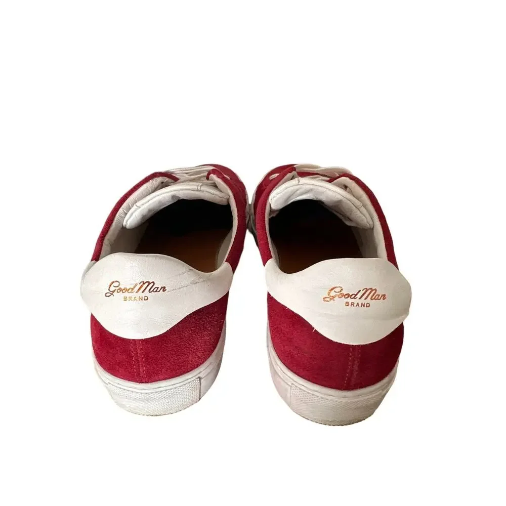 GOOD MAN BRAND Shoes Red EDGE LO-TOP SNEAKER OILED SUEDE Size Men's 11